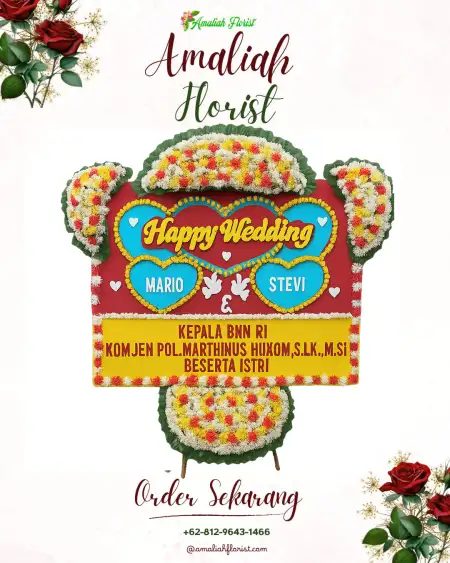 Papan Bunga Pernikahan Samborejo